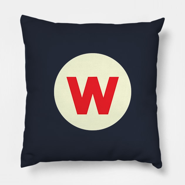 Vintage W Monogram Pillow by calebfaires