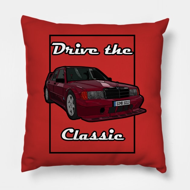 Mercedes 190 Pillow by JDMzone