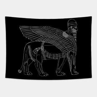 Assyrian Lion Guard Tapestry