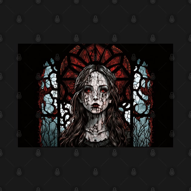 Stained Glass Zombie Girl Villager by Nightarcade