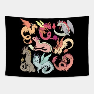 Cute cartoon dragons Tapestry