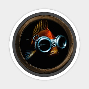 Steam punk fish Magnet