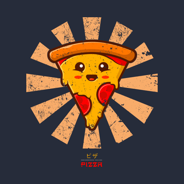 Happy Pizza Retro Japanese by Nova5