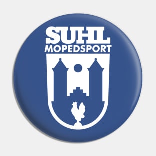 Suhl Mopedsport Schwalbe Logo (white) Pin