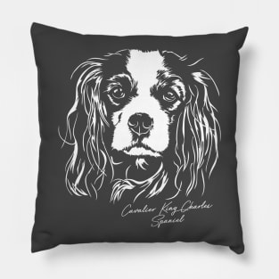 Cavalier King Charles Spaniel dog portrait Pillow