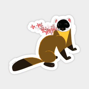 Sakura Japanese marten lila pink Magnet