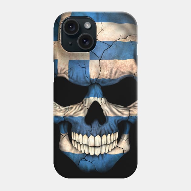 Greek Flag Skull Phone Case by jeffbartels