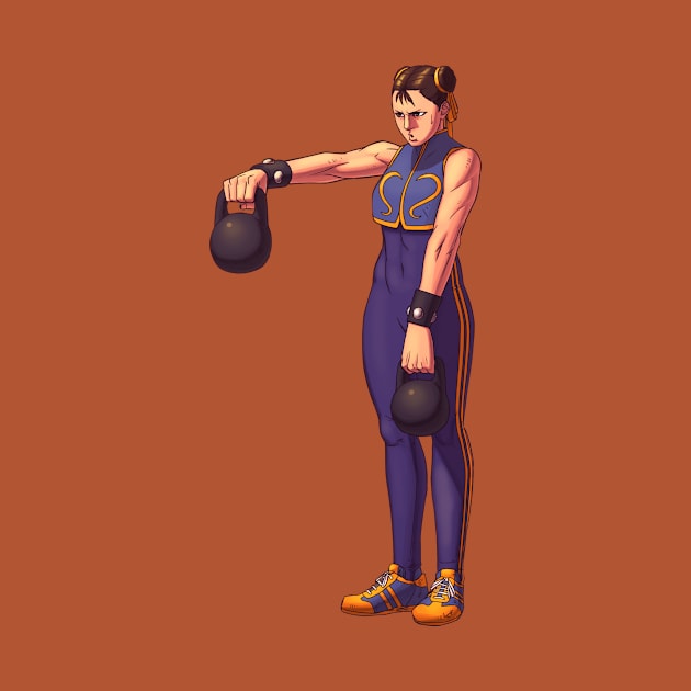 Chun-Li lifting by LuizFerrarezzi