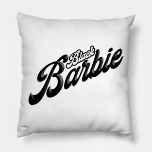 black barbie abstract fabric pattern texture ironpalette Pillow