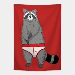 Underwear Raccoon Tapestry