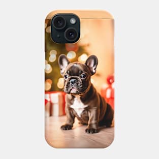 French Bulldog Puppy's First Christmas Phone Case