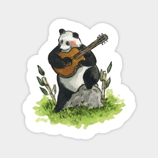 Panda Guitarrist Watercolour Design Magnet