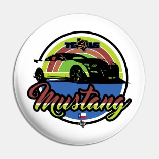 Texas Style Mustang Green Pin