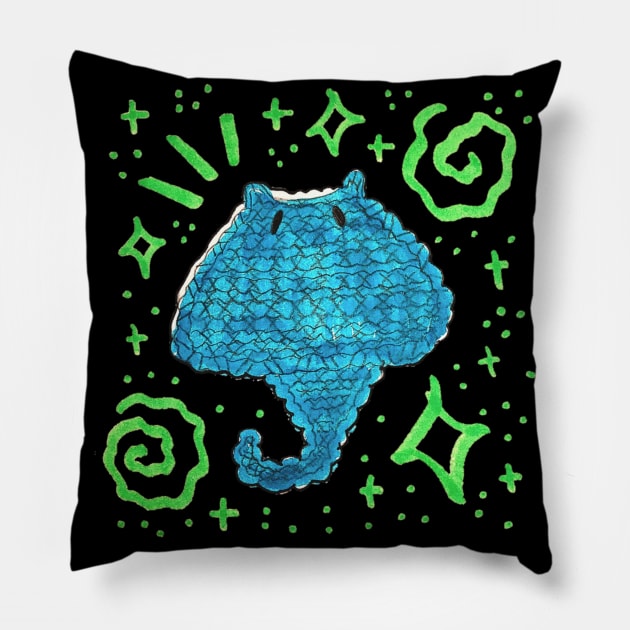 Crochet Stingray Pillow by Bucket Hat Kiddo