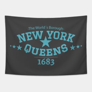 New York Queens - Queens Schriftzug - Queens college style Logo Tapestry