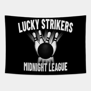 Lucky Strikers Midnight League Retro Bowling Tapestry