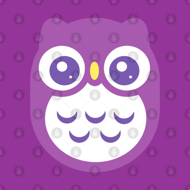 Purple Violet Cute baby Owl by ClaudiaRinaldi