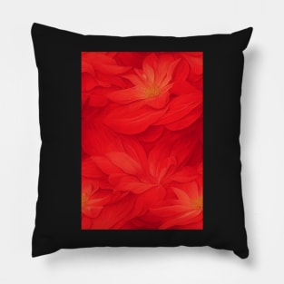 Beautiful Stylized Red Flowers, for all those who love nature #165 Pillow