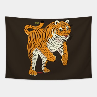 A-Maze-ing Tiger Tapestry