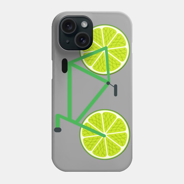 Lime Slice Bicycle Phone Case by L'Appel du Vide Designs by Danielle Canonico