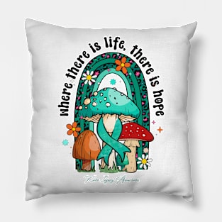 Knee Injury Awareness - life hope ribbon Pillow