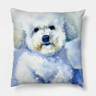 Bichon Frisé Watercolor Painting - Dog Lover Gifts Pillow