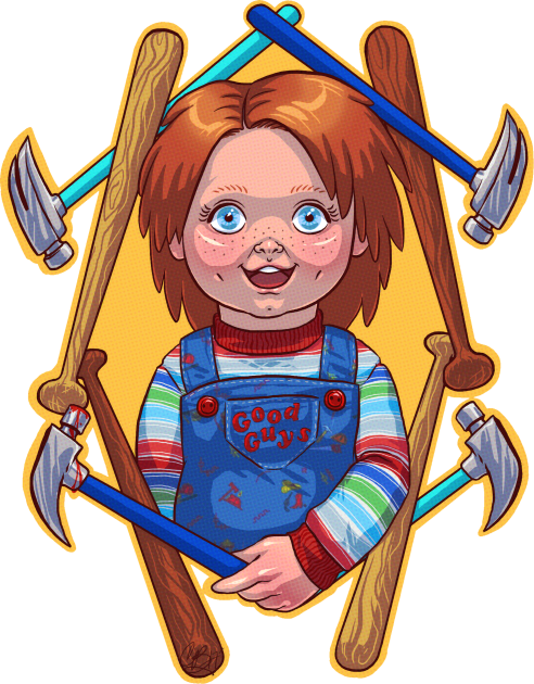 GOOD GUY CHUCKY Kids T-Shirt by EYESofCORAL