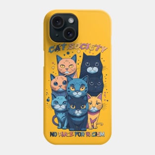 Colorful Cat Society: Embracing Diversity Phone Case