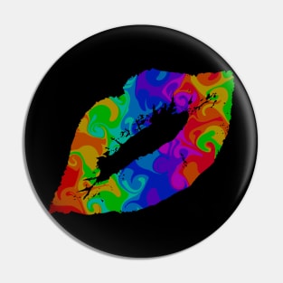 Rainbow Kiss Pin