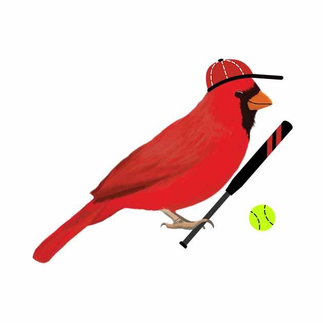 Softball Cardinal by College Mascot Designs