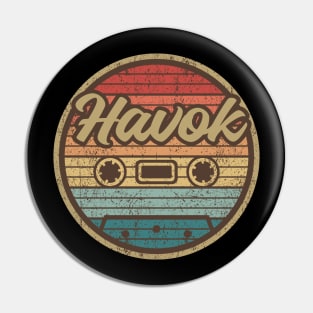 Havok Retro Cassette Circle Pin