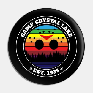 Camp Crystal Lake Jason Mask Design Pin