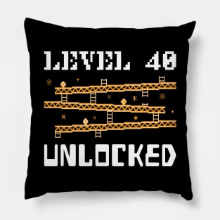 Level 40 Unlocked Pillow