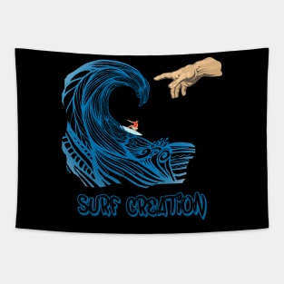 Surf Creation Michelangelo Big Blue Wave Tapestry