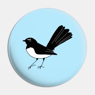 Willy Wagtail (pocket size) Pin