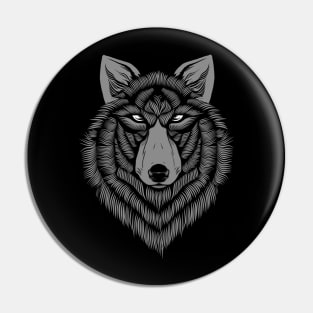 Vlone Wolf (white eyes) Pin