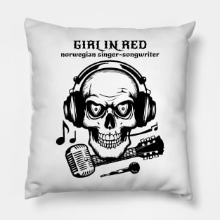 girl in red Pillow