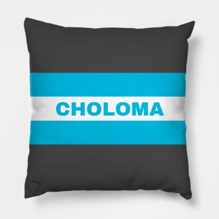Choloma City in Honduras Flag Colors Pillow