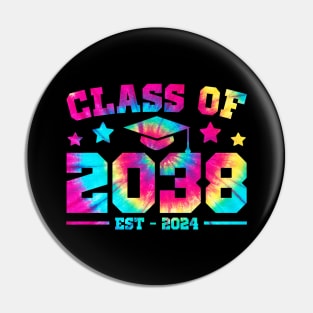 Class Of 2038 Grow With Me First Day Of School Tie Dye Pin