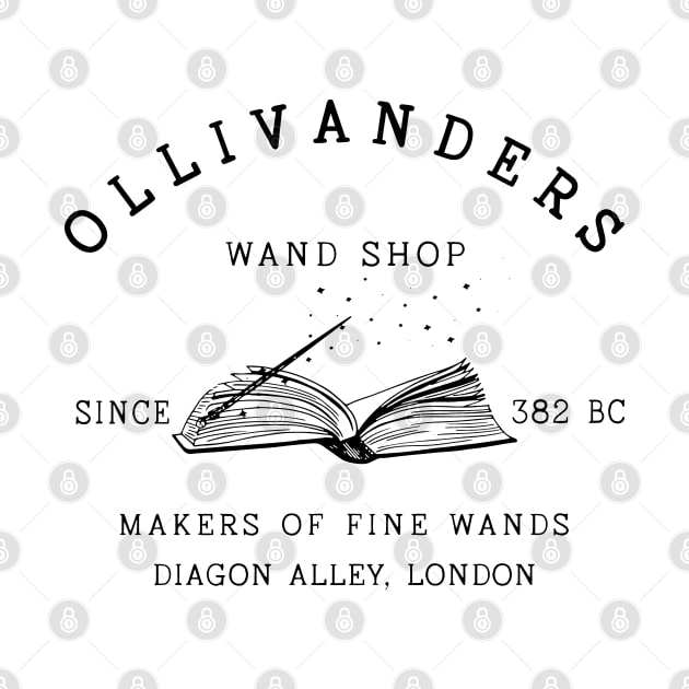 Ollivanders Wand Shop Pottery Fan by tyamilla