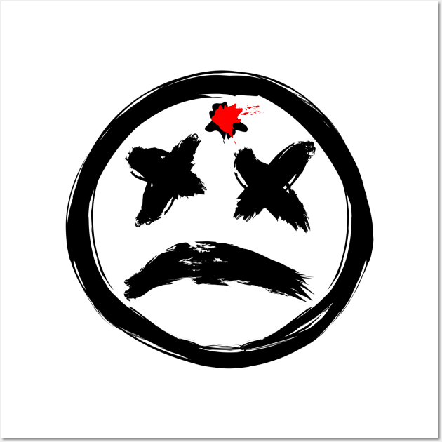 Smiley Face Bleeding With A Gun Shot Patch From Fun Patches