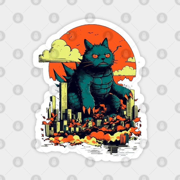 Catzilla Magnet by tatadonets