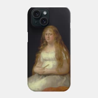 Josefa de Castilla Portugal y van Asbrock de Garcini (1775–about 1850) by Francisco Goya Phone Case