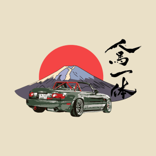 Mazda Miata/Mx5 - Jinba Ittai Mount Fuji edition T-Shirt
