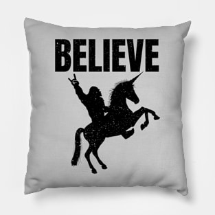 Bigfoot Riding A Unicorn Pillow