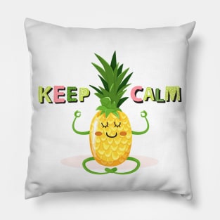 Keep Calm Pineapple Meditate Pillow