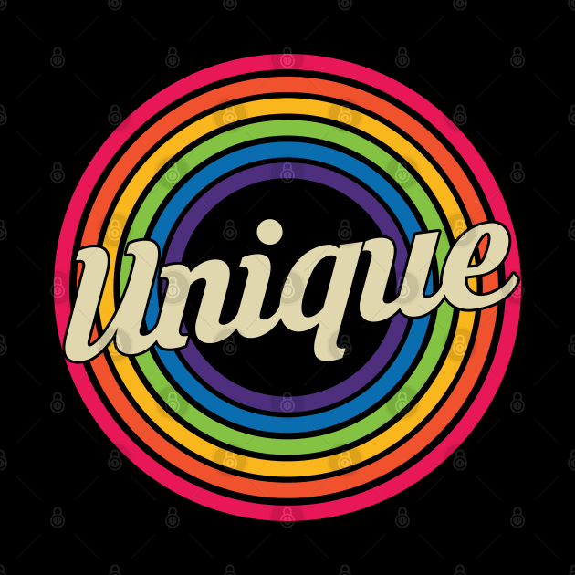 Unique - Retro Rainbow Style by MaydenArt