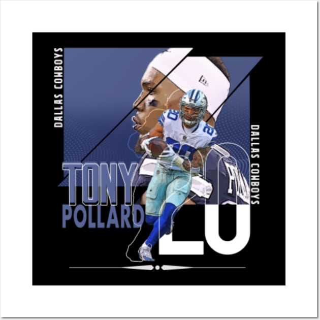 Tony Pollard Football Paper Poster Cowboys 2 - Tony Pollard