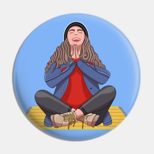 Smiling Meditation Pin