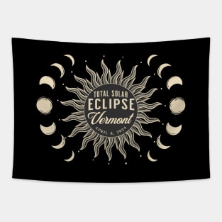 Total Solar Eclipse Vermont USA April 2024 Tapestry